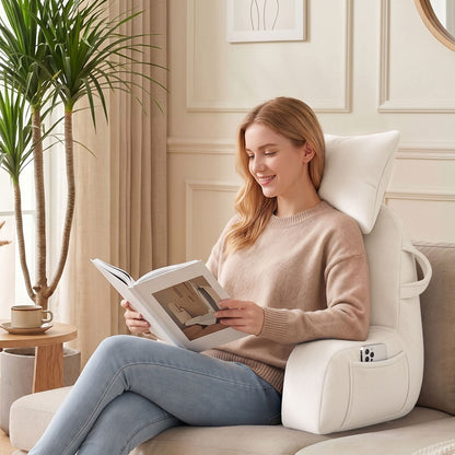 Giselle Bedding Reading Pillow with Neck Roll and Armrests