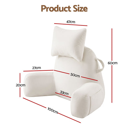 Giselle Bedding Reading Pillow with Neck Roll and Armrests