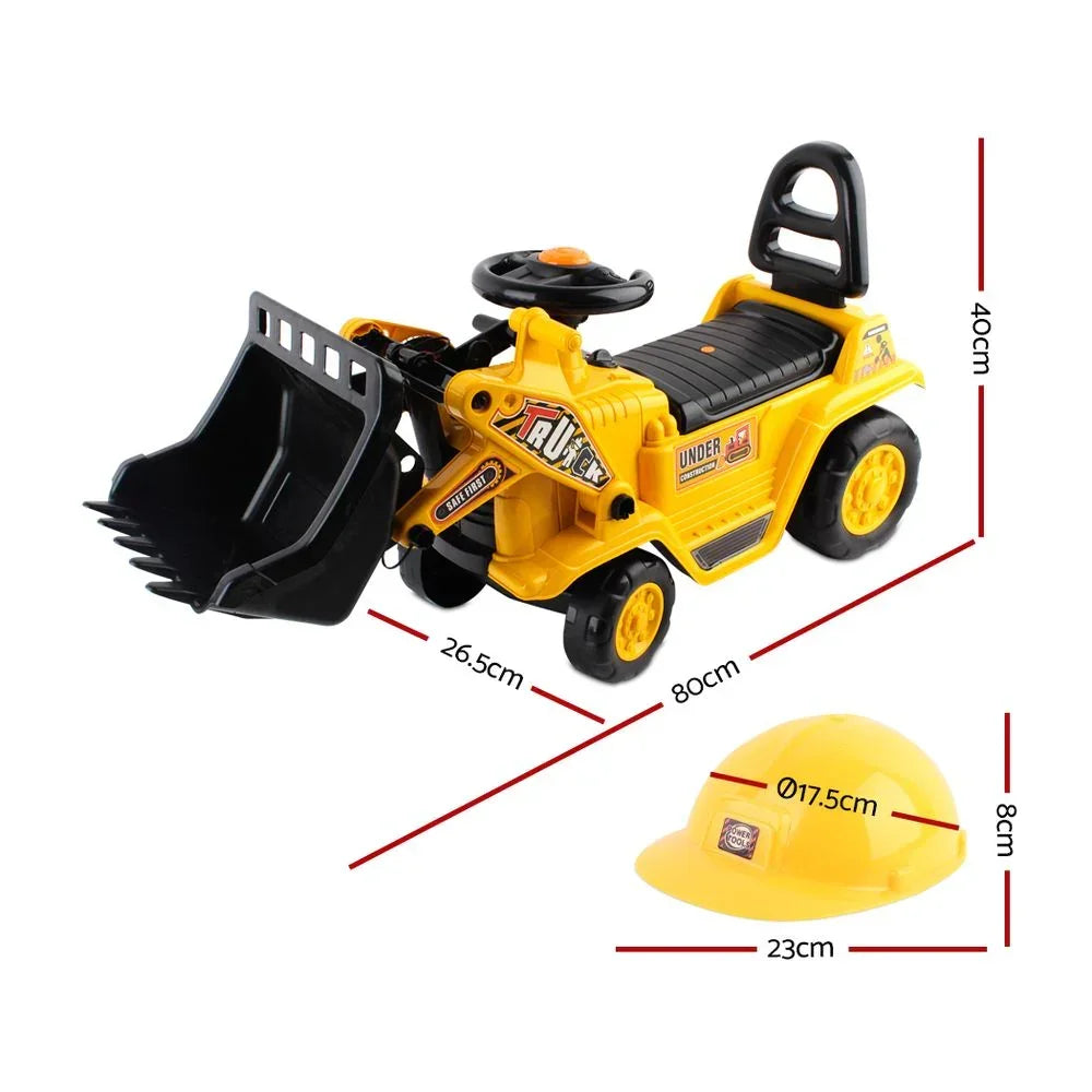 Keezi Kids Ride On Excavator Bulldozer - Sandpit Digger Car Pretend Play Toy