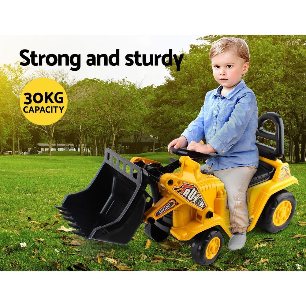 Keezi Kids Ride On Excavator Bulldozer - Sandpit Digger Car Pretend Play Toy