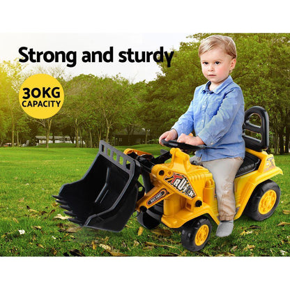 Keezi Kids Ride On Excavator Bulldozer - Sandpit Digger Car Pretend Play Toy