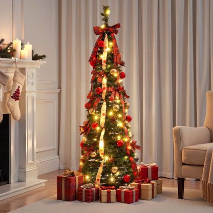 Jingle Jollys 160cm Pop Up Christmas Tree - 80 LED