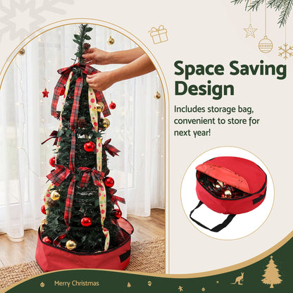 Jingle Jollys 160cm Pop Up Christmas Tree - 80 LED - view 5