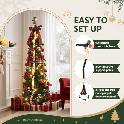 Jingle Jollys 160cm Pop Up Christmas Tree - 80 LED - view 6