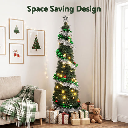 Jingle Jollys 155cm Pop Up Christmas Tree - 50 LED - view 4