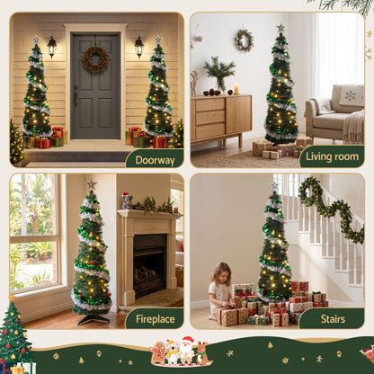 Jingle Jollys 155cm Pop Up Christmas Tree - 50 LED - view 6