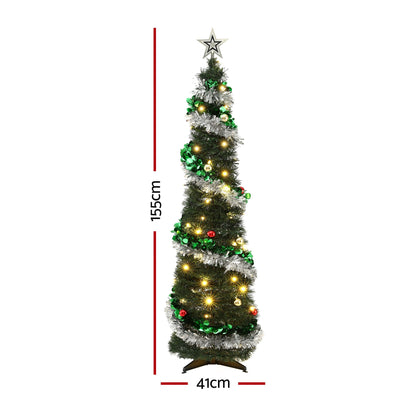 Jingle Jollys 155cm Pop Up Christmas Tree - 50 LED - view 8