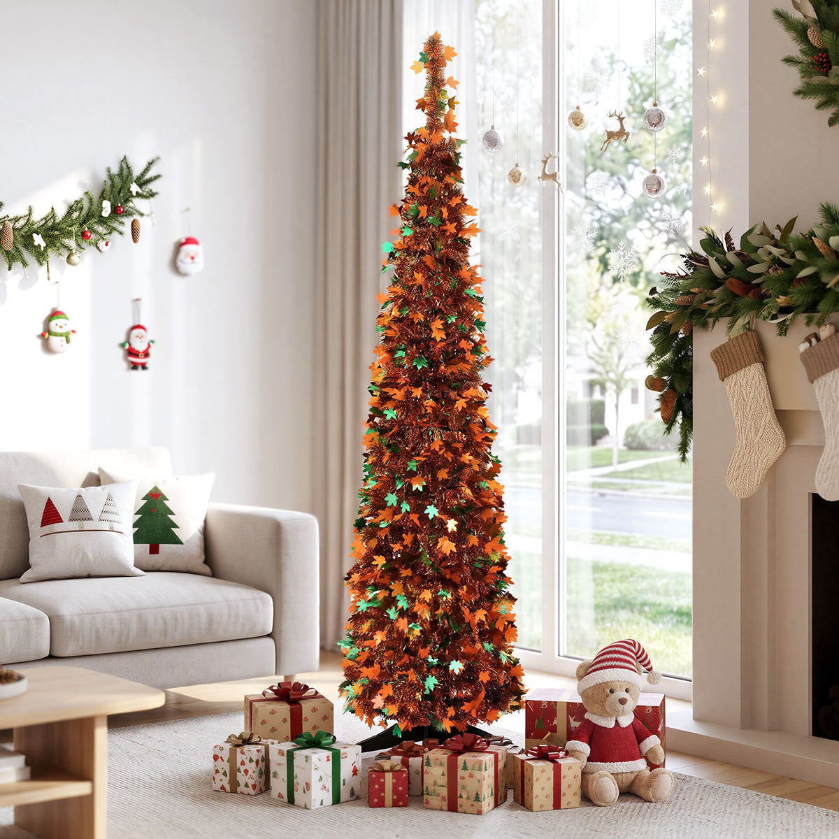 Jingle Jollys 160cm Pop Up Golden Maple Christmas Tree