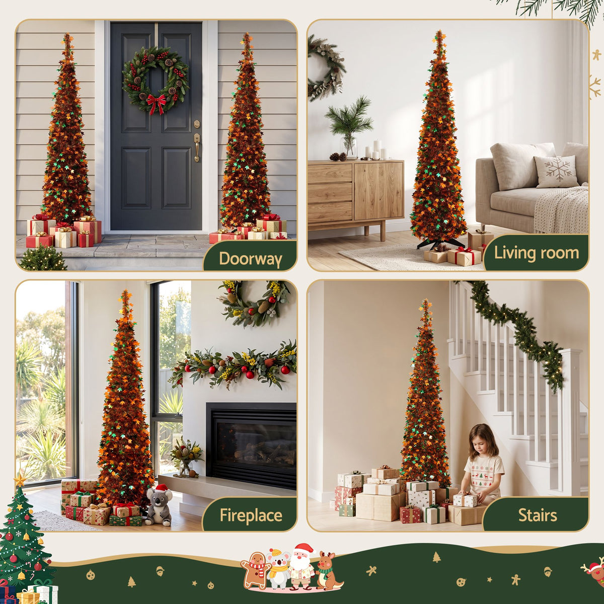 Jingle Jollys 160cm Pop Up Golden Maple Christmas Tree - view 4