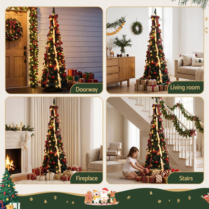Jingle Jollys 197cm Pop Up Christmas Tree - 150 LED - view 7