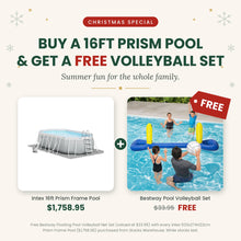 Christmas Special: Intex 16ft Prism Frame Pool + FREE Bestway Pool Volleyball Set