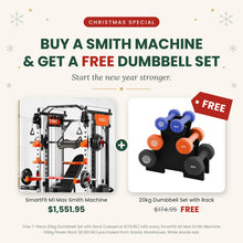 Christmas Special: SmartFit M1 Max Smith Machine + FREE 20kg Dumbbell Set with Rack