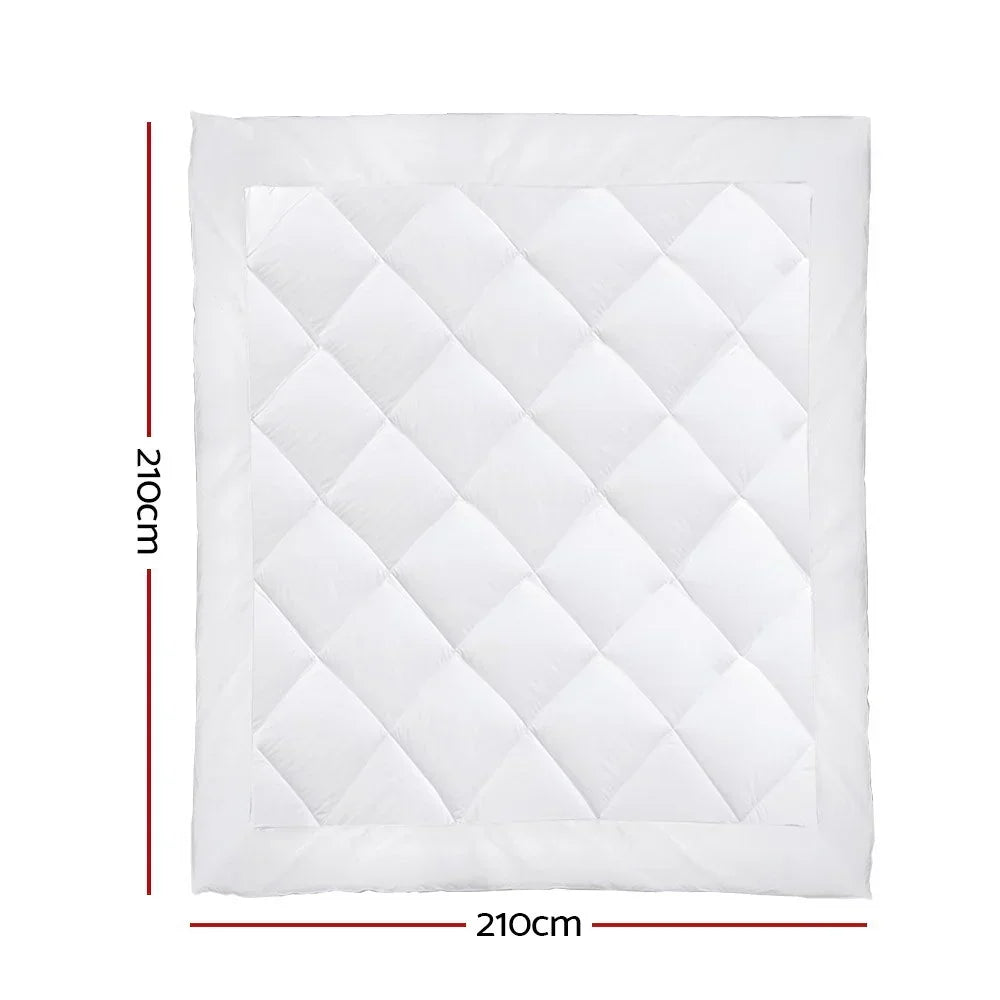 Giselle Bedding 400GSM Microfibre Bamboo Quilt Queen - Luxury Duvet for All Seasons