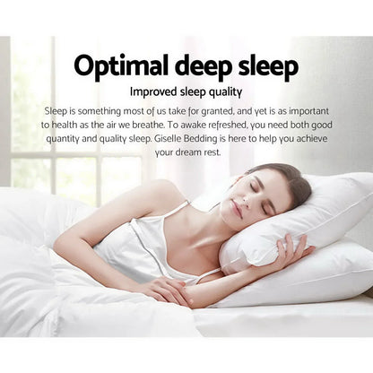 Giselle Bedding 400GSM Microfibre Bamboo Quilt Queen - Luxury Duvet for All Seasons