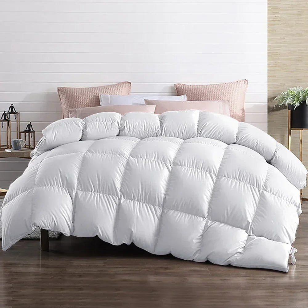 Giselle Bedding 700GSM Goose Down Feather Quilt Double - Luxury Duvet for All Seasons