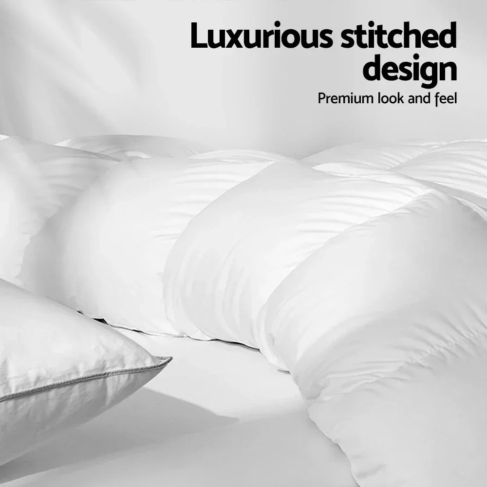 Giselle Bedding 700GSM Goose Down Feather Quilt King - Luxury Duvet for All Seasons