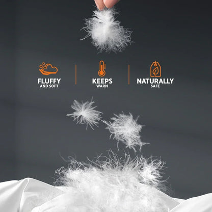 Giselle Bedding 700GSM Goose Down Feather Quilt King - Luxury Duvet for All Seasons
