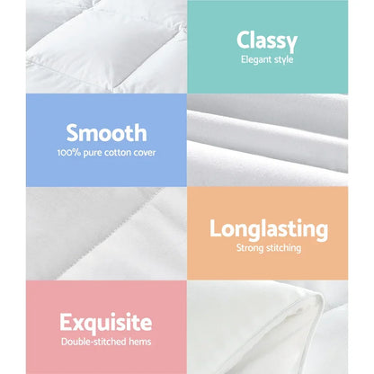 Giselle Bedding 800GSM Goose Down Feather Quilt Queen - Luxury Duvet for All Seasons