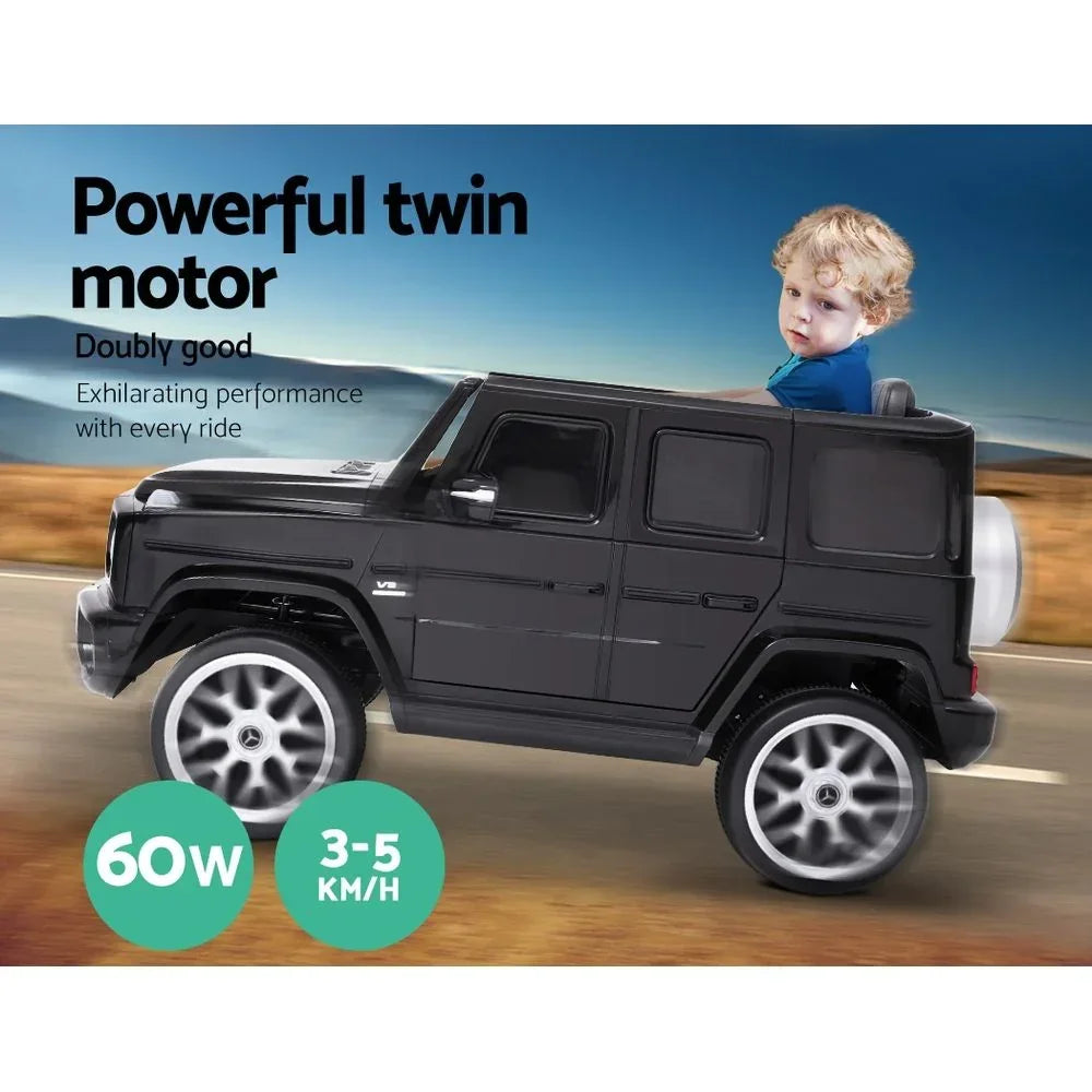 Licensed Mercedes-Benz AMG G63 Kids Electric Ride On Car - Black 12V with Remote