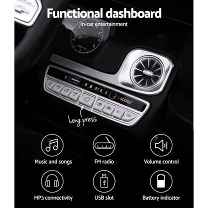 Licensed Mercedes-Benz AMG G63 Kids Electric Ride On Car - Black 12V with Remote