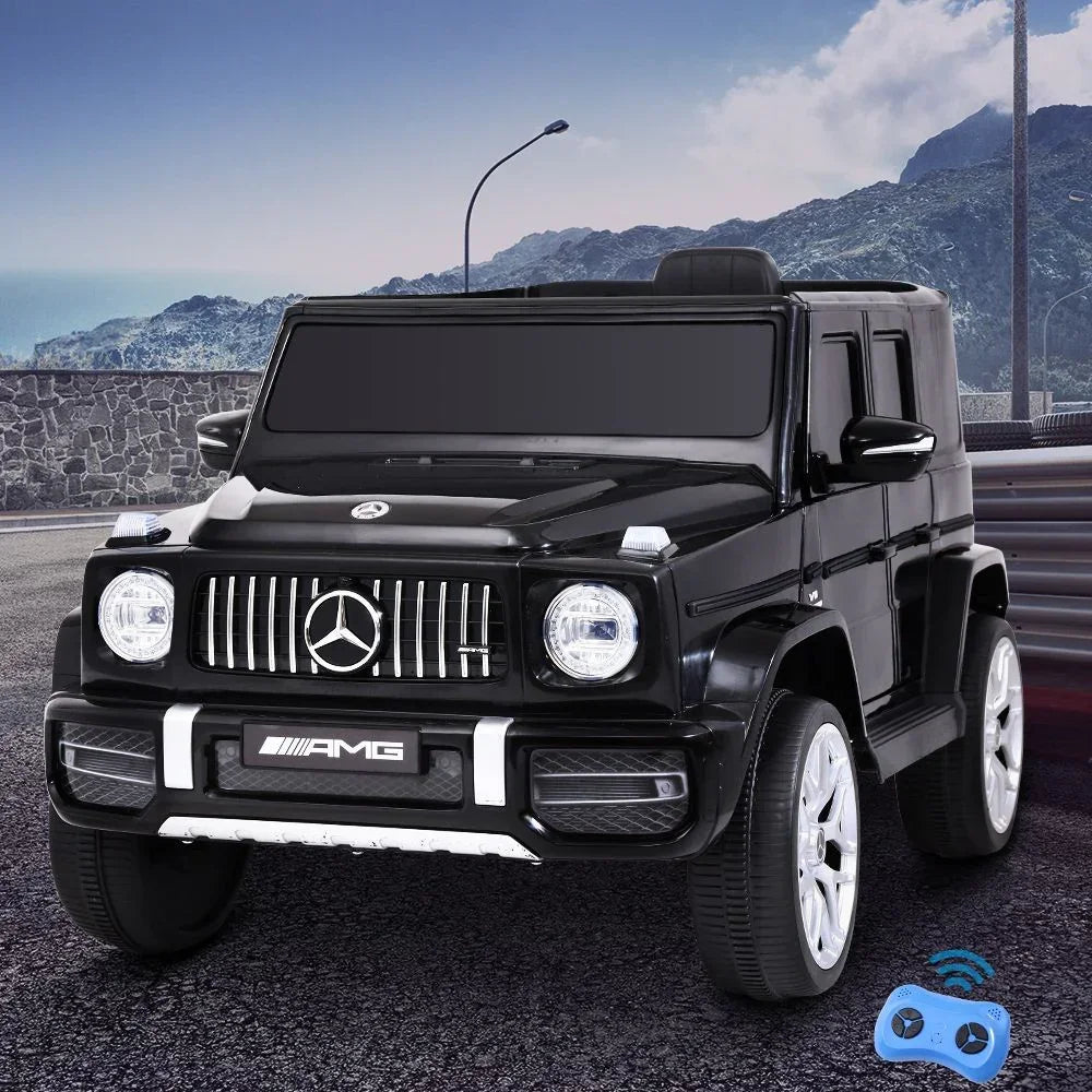 Licensed Mercedes-Benz AMG G63 Kids Electric Ride On Car - Black 12V with Remote