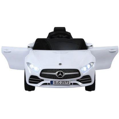 Licensed Kids Electric Ride On Car White - Outdoor Toy with Music & Remote Control