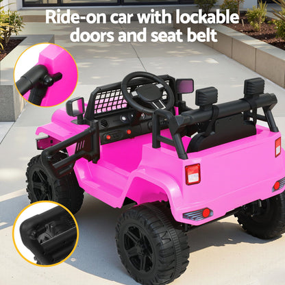 2x Rigo Electric Kids Ride On Car Black Pink