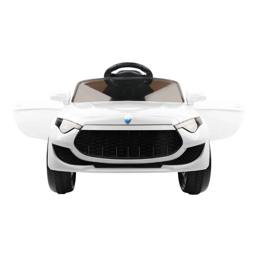 Rigo Kids Electric Ride On Car White 12V - Sports Car with Remote Control & Music