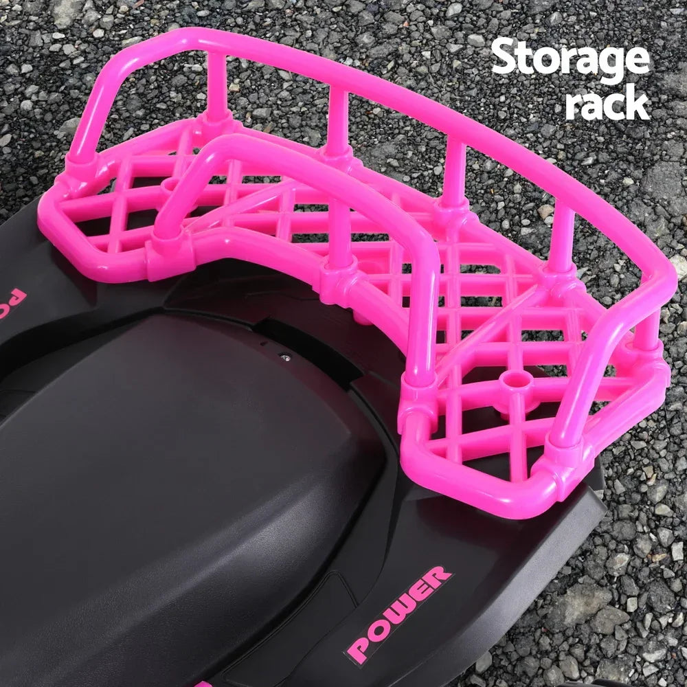 Rigo Kids Electric Ride On ATV Quad Pink 12V - Motorbike with Storage Rack