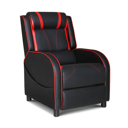 Artiss Serik Gaming Recliner Chair PU Leather Black 150kg