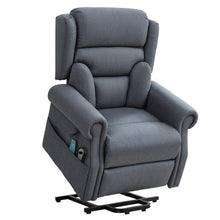 Artiss Lift Recliner Chair 8-Point Heated Massage 130° Recline Skin-Friendly Fabric Compact 150kg Grey