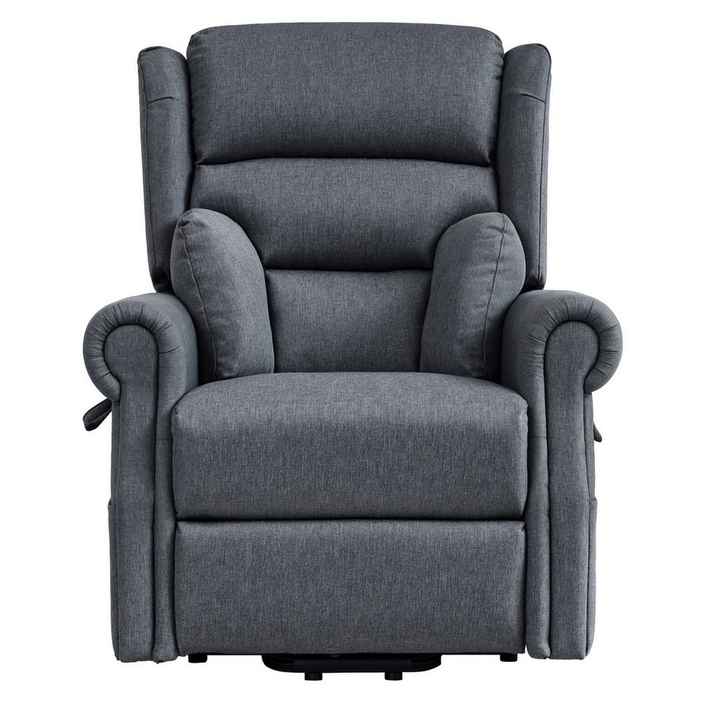 Artiss Lift Recliner Chair 8-Point Heated Massage 130° Recline Skin-Friendly Fabric Compact 150kg Grey