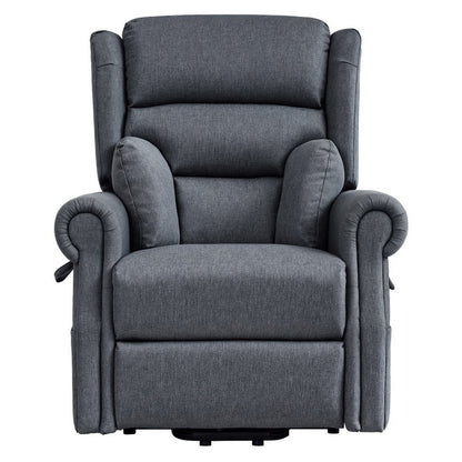 Artiss Lift Recliner Chair 8-Point Heated Massage 130° Recline Skin-Friendly Fabric Compact 150kg Grey