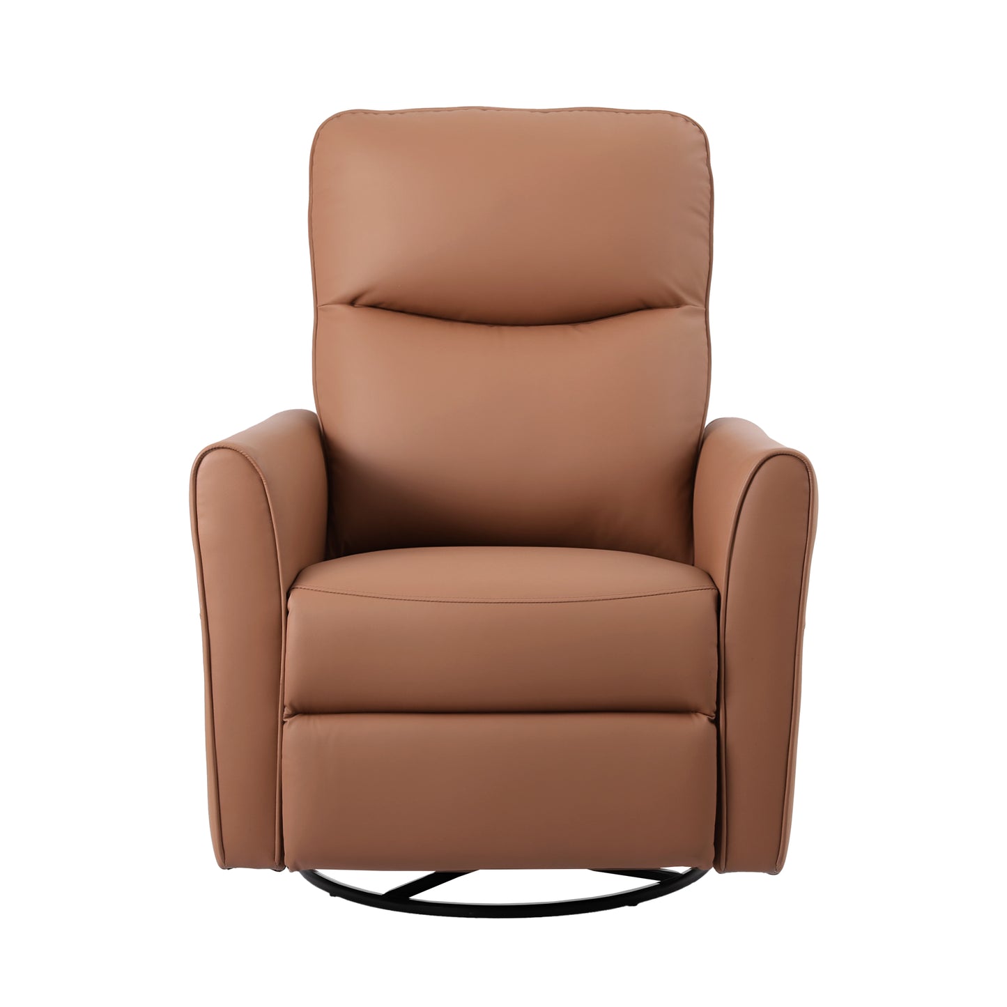 Artiss Power Recliner Swivel Chair PU Leather LED Lights USB Charging 240 Degree Swivel Brown