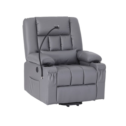 Artiss Power Lift Recliner Chair with Massage & Heat | Grey