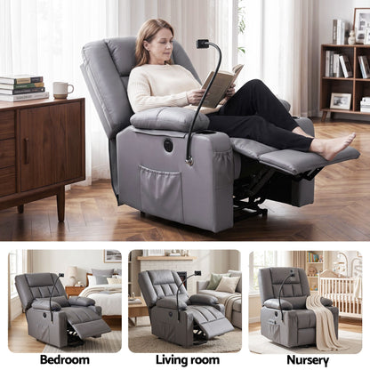 Artiss Power Lift Recliner Chair with Massage & Heat | Grey