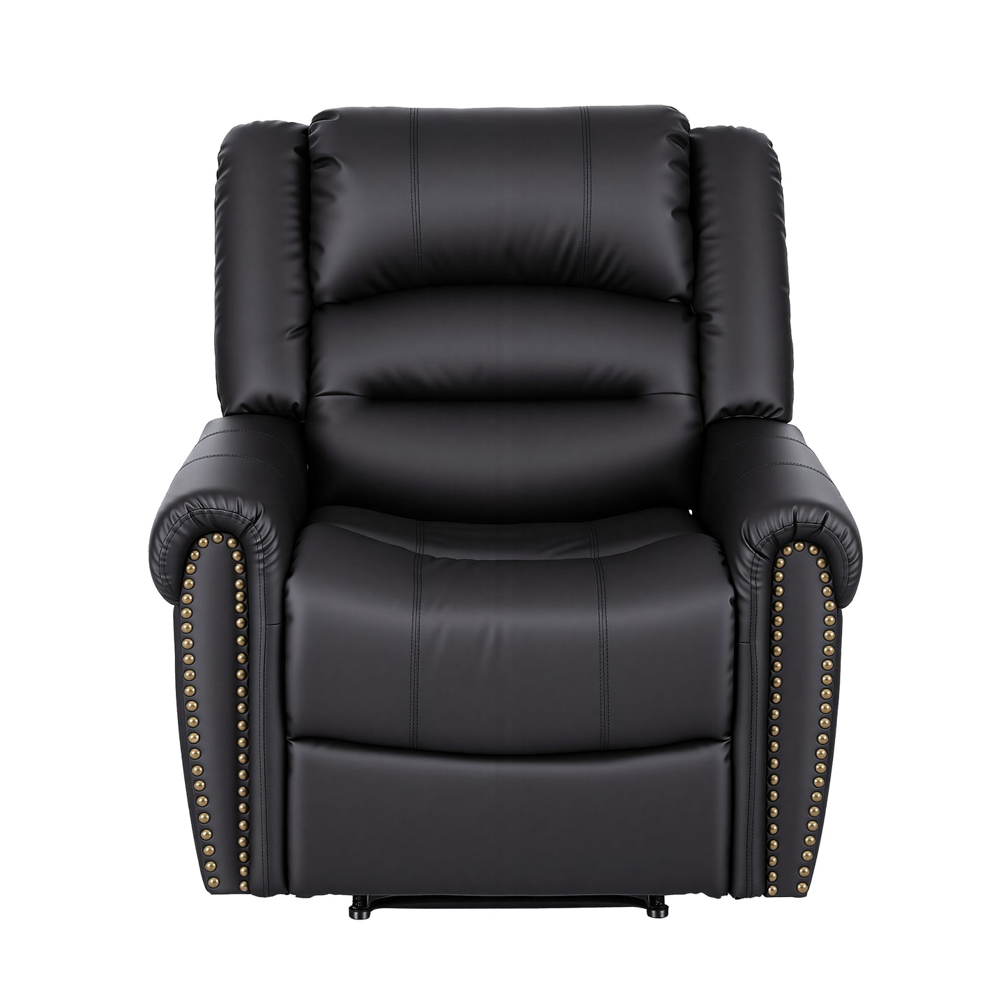 Artiss Manual Recliner Chair with USB Port | Faux Leather | Black