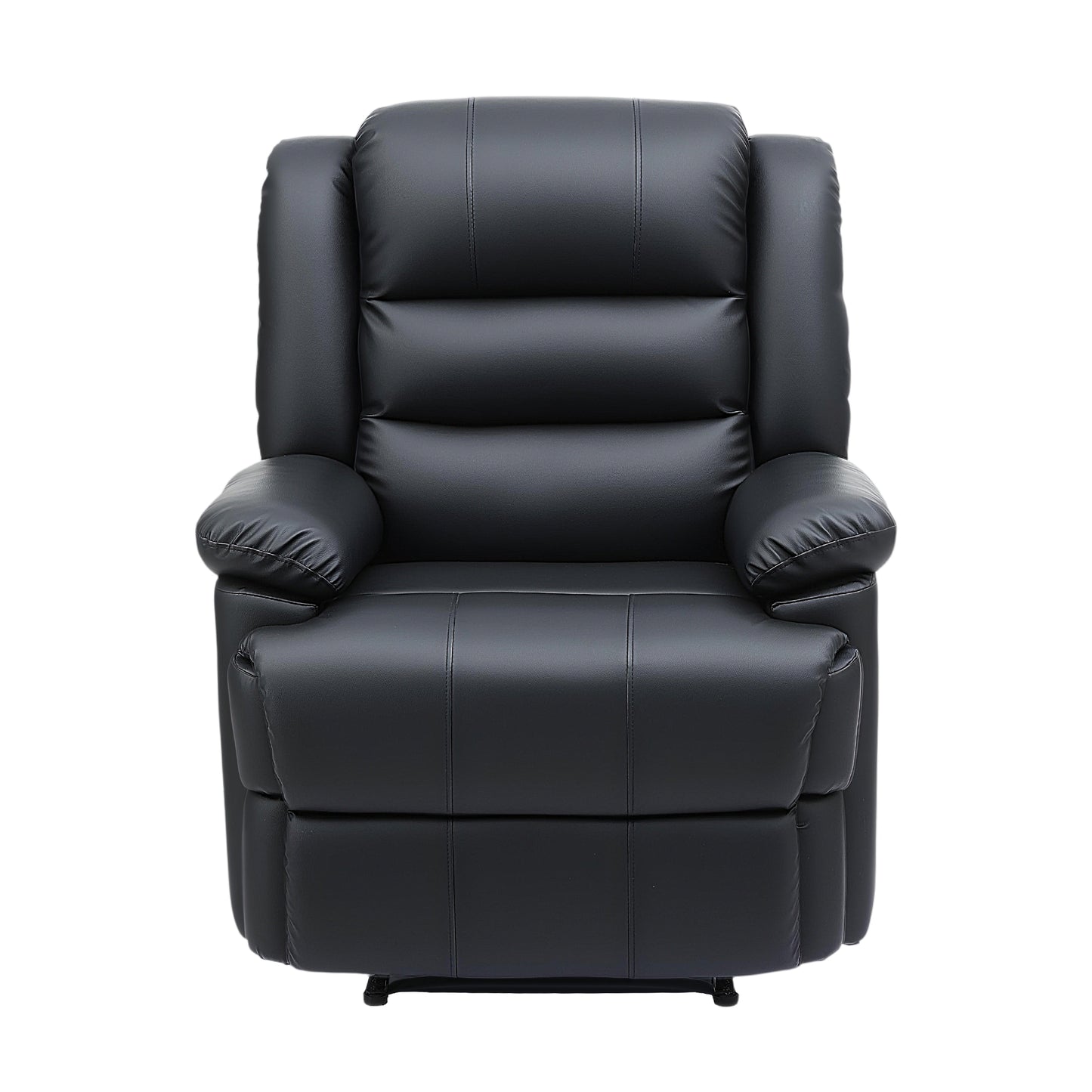 Artiss Manual Recliner Chair with 16-Colour LED | PU Leather | Black
