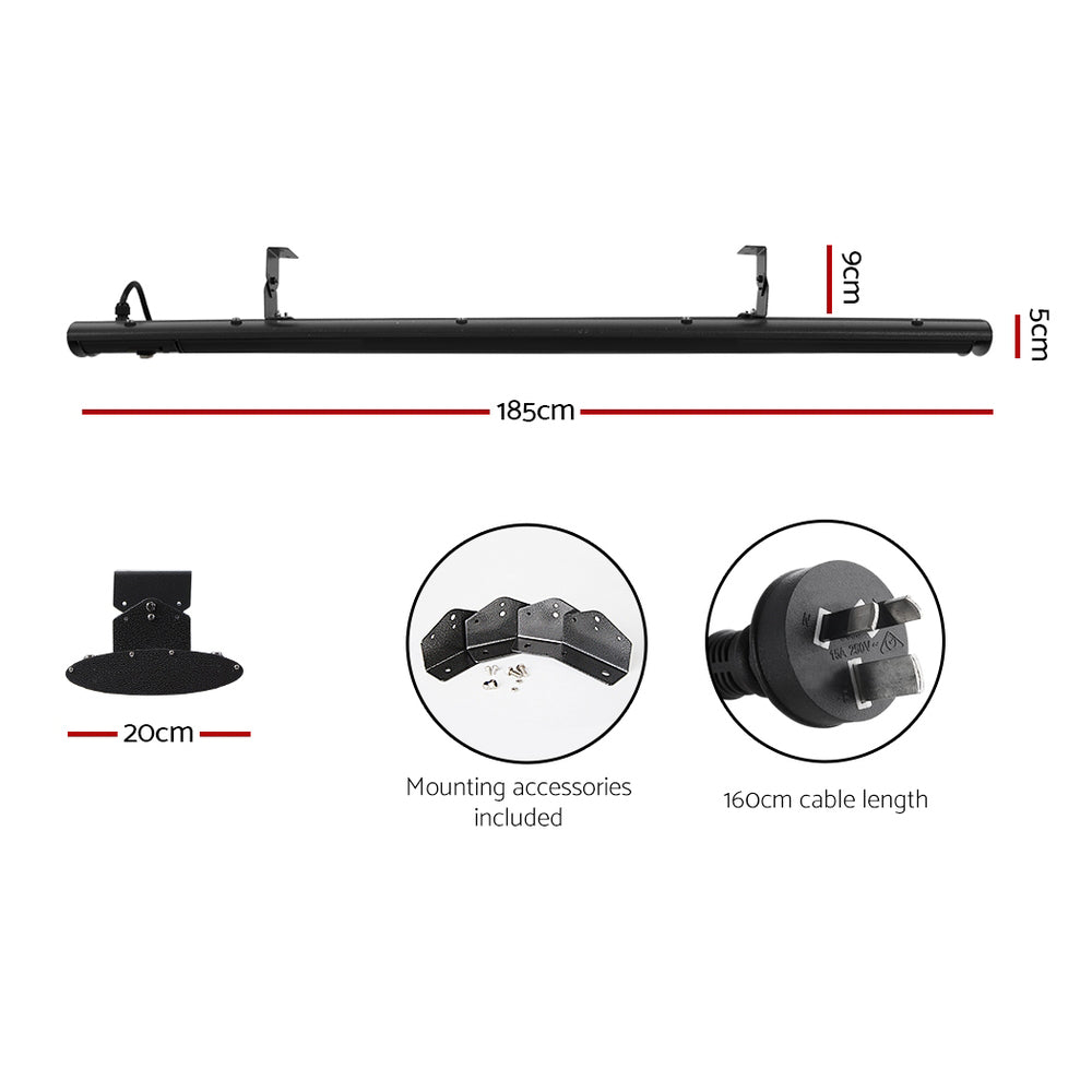 Devanti 3200W Radiant Panel Heater Wall Ceiling Mount Indoor Outdoor IPX4 Remote