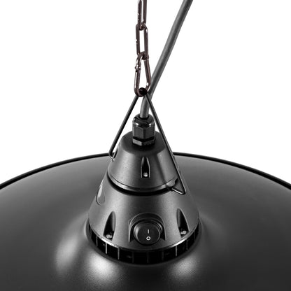 Devanti 1500W Carbon Fibre Infrared Hanging Heater 360° IP65 Indoor Outdoor Remote Black