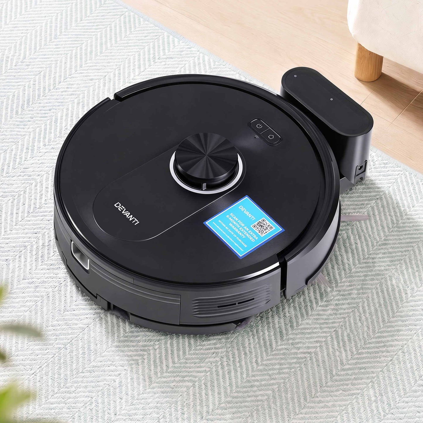 DEVANTI 3-in-1 Robot Vacuum and Mop with App Control 6000Pa LDS Laser
