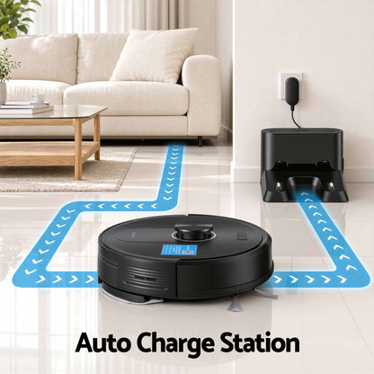 DEVANTI 3-in-1 Robot Vacuum and Mop with App Control 6000Pa LDS Laser