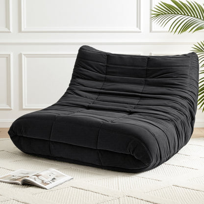 Artiss 2-Seater Caterpillar Lazy Sofa | Black