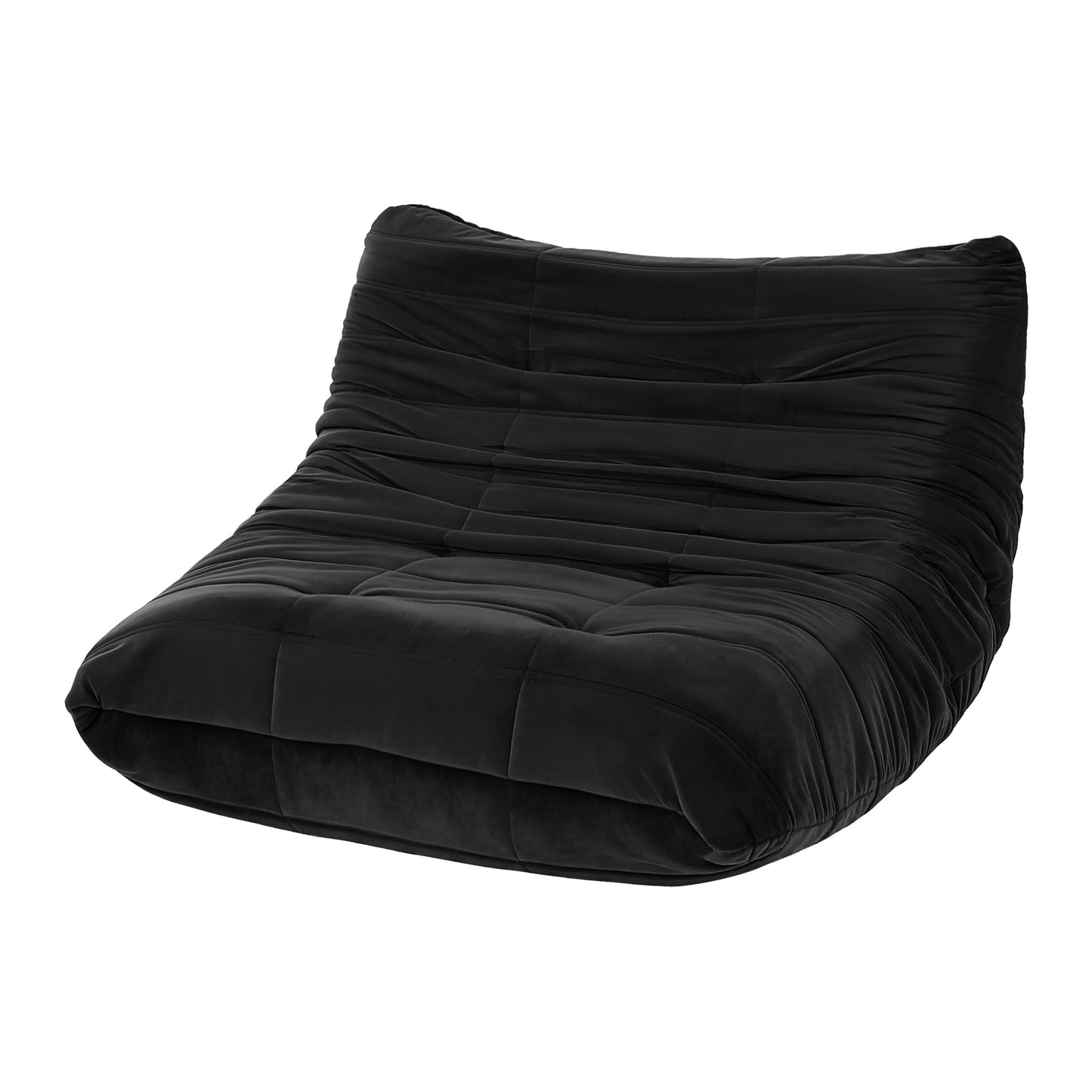 Artiss 2-Seater Caterpillar Lazy Sofa | Black
