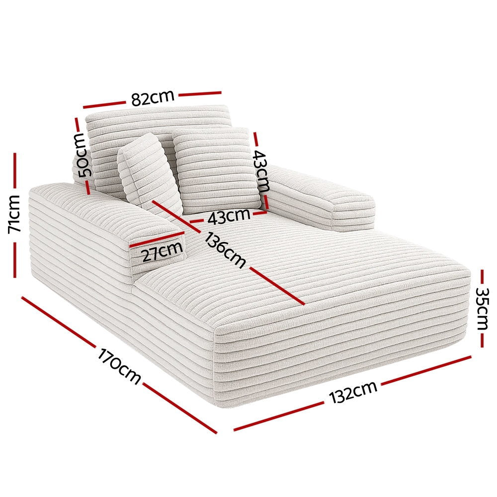Artiss Faux Fur Sofa Bed | Beige