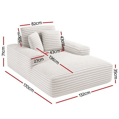 Artiss Faux Fur Sofa Bed | Beige