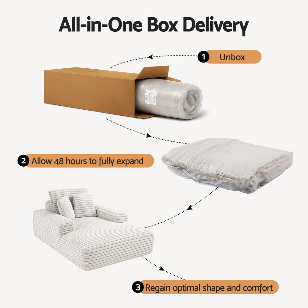 Artiss Faux Fur Sofa Bed | Beige