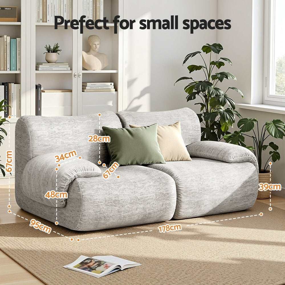 Artiss 2-Seater Sofa | Light Grey