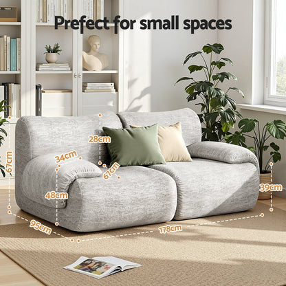 Artiss 2-Seater Sofa | Light Grey