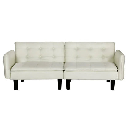 Artiss Sofa Bed 3 Seater Tufted Faux Linen Beige - Stacks Warehouse